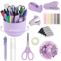 Organizador de Mesa Smloplom 11 Peças Roxo com Rotação 360 Organizador de Mesa Smloplom 11 Peças Roxo com Rotação 360