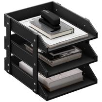 Organizador de mesa Thipoten, suporte de bandeja de cartas empilhável de 3 camadas