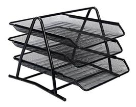 Organizador de metal para documentos 03 divisórias