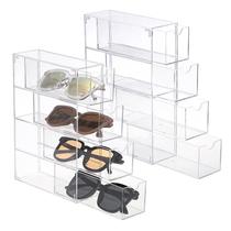 Organizador de óculos de sol Hipiwe Acrylic com 4 gavetas, pacote com 2 Organizador de óculos de sol Hipiwe Acrylic com 4 gavetas, pacote com 2