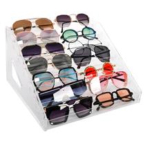 Organizador de óculos de sol LoengMax Clear Acrylic, suporte de 7 camadas