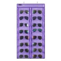 Organizador de óculos de sol suspensos ANZORG Wall 16 bolsos roxo Organizador de óculos de sol suspensos ANZORG Wall 16 bolsos roxo