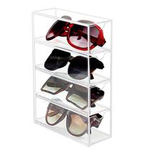 Organizador de óculos de sol Tasybox Acrylic Clear com 4 gavetas Organizador de óculos de sol Tasybox Acrylic Clear com 4 gavetas