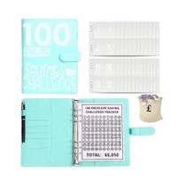 Organizador De Orçamento Com 100 Envelopes E Sistema De Folhas Soltas Para Desafios De Poupança