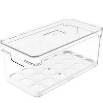 Organizador De Ovos Clear Fresh 36 UN Porta Ovos Com Tampa E Alças Laterais Geladeira Cozinha OU