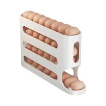 Organizador de Ovos com Rolagem Automática - 4 Andares, Grande Capacidade