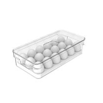 Organizador de Ovos Com Tampa Clear Fresh 18 Unidades Natural - Ou