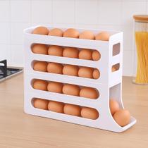 Organizador de Ovos em Plástico com Tampa Ideal para Porta de Geladeira