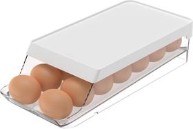 Organizador De Ovos Roll Clear Fresh 14 Unidades Branco - Ou Organizador De Ovos Roll Clear Fresh 14 Unidades Branco - Ou