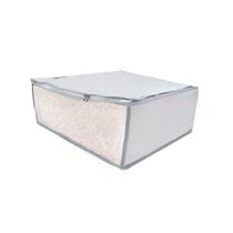 Organizador De P Nylon 40X40X11Cinza Toalhas Edredom Lençois Organizador De P Nylon 40X40X11Cinza Toalhas Edredom Lençois