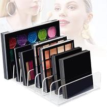 Organizador de paleta de sombras, organizador de paleta de maquiagem transparente acrílico para bancadas de banheiro, vaidades, organizador de pllet de maquiagem de 7 Sectons, solução de armazenamento de cosméticos para kit de contorno de paleta de so