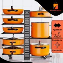 Organizador de Panelas Armário Suporte Ajustável conzinha Organizador de Panelas Armário Suporte Ajustável conzinha