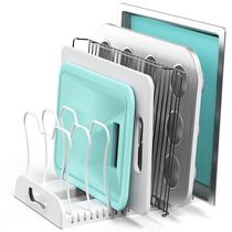 Organizador de panelas, utensílios domésticos simples, 7 compartimentos, ajustável Organizador de panelas, utensílios domésticos simples, 7 compartimentos, ajustável