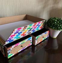 Organizador de papel com gavetas