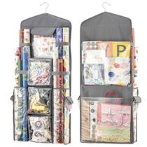 Organizador de Papel de Regalo EOLIMEX Doble Faz de Tela Oxford Gris