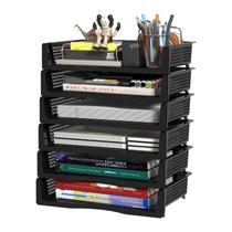 Organizador de Papel Tyminin de 6 Níveis Preto 33x24x7 cm Organizador de Papel Tyminin de 6 Níveis Preto 33x24x7 cm