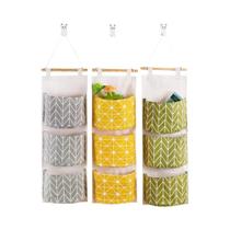 Organizador De Parede Impermeável Bear Flamingo Com 3 Bolsos Para Armazenamento Em Closet Decoração