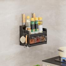 Organizador de Parede Multiuso para Temperos Condimentos e Utensílios Suporte de Cozinha Prateleira Suspensa Resistente