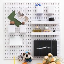 Organizador de parede Pegboard RIVTUN Kit de montagem na parede 64x64cm branco Organizador de parede Pegboard RIVTUN Kit de montagem na parede 64x64cm branco