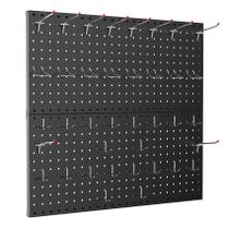 Organizador de parede Pegboard TORACK Metal 60x60cm ou 30x120cm preto
