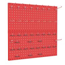 Organizador de parede Pegboard TORACK Metal 60x60cm ou 30x120cm vermelho