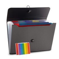 Organizador de pastas de arquivos expansível Nicfaec 13 Pockets Grey Organizador de pastas de arquivos expansível Nicfaec 13 Pockets Grey