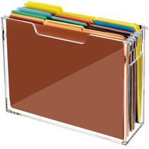 Organizador de pastas de arquivos Tfirhuoe Acrylic Clear, pacote com 1 pacote