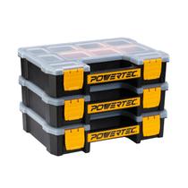 Organizador de peças pequenas e caixa de ferramentas POWERTEC 10 compartimentos