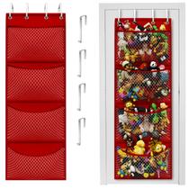 Organizador de Pelúcias Honeyera para Porta - Sobre a Porta (Vermelho)