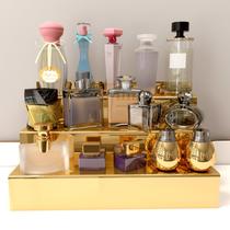 Organizador de perfume Display Riser YMVV Mirror Gold Acrylic Organizador de perfume Display Riser YMVV Mirror Gold Acrylic