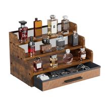 Organizador de perfumes Yuzehuaza, suporte de colônia de 3 níveis com gaveta Organizador de perfumes Yuzehuaza, suporte de colônia de 3 níveis com gaveta