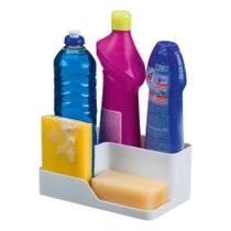 Organizador De Pia Branco Porta Detergente Líquido Bucha Esponja Bancada Cozinha