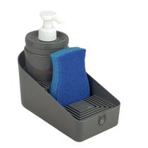 Organizador De Pia Flat Com Dispenser Detergente Porta Esponja Cozinha Cinza - 403121 Crippa Organizador De Pia Flat Com Dispenser Detergente Porta Esponja Cozinha Cinza - 403121 Crippa