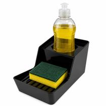 Organizador De Pia Porta Detergente Esponja De Bancada Cozinha Preto - Smart 403189 Crippa Organizador De Pia Porta Detergente Esponja De Bancada Cozinha Preto - Smart 403189 Crippa