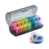 Organizador De Pílulas Grande Para Viagem Semanal 2 Vezes Ao Dia AM PM Contêiner Diário De