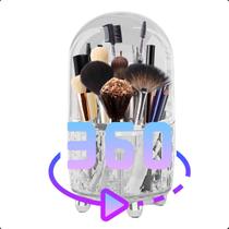 Organizador De Pincéis De Maquiagem Giratório 360 Tampa - X-matte