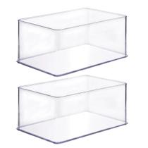 Organizador de plástico acrílico 21,9 x 14,6 x 10,6 cm H2 2 unidades Plasutil ref.15483 Organizador de plástico acrílico 21,9 x 14,6 x 10,6 cm H2 2 unidades Plasutil ref.15483