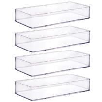 Organizador de plástico acrílico 29,2 x 14,6 x 5,45 cm H1 4 unidades Plasutil ref.15453