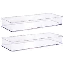 Organizador de plástico acrílico 36,5 x 14,6 x 5,45 cm H1 2 unidades Plasutil ref.15458