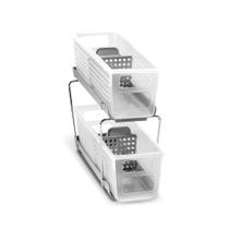 Organizador de Plástico Madesmart Mini 2 Camadas com Divisórias Frost