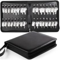 Organizador de porta-chaves com capacidade de 32 teclas em couro portátil Organizador de porta-chaves com capacidade de 32 teclas em couro portátil