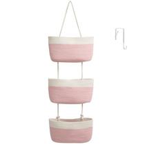 Organizador de porta de algodão Basket TeokJ de 3 camadas, 113 cm Organizador de porta de algodão Basket TeokJ de 3 camadas, 113 cm