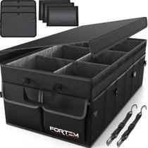 Organizador de porta-malas de carro FORTEM dobrável 85L preto G-Large