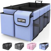 Organizador de porta-malas de carro HOTOR dobrável de grande capacidade azul