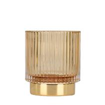 Organizador de porta-pincéis de maquiagem DASITON Crystal Glass Coffee Organizador de porta-pincéis de maquiagem DASITON Crystal Glass Coffee