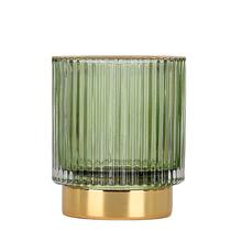 Organizador de porta-pincéis de maquiagem DASITON Crystal Glass Green Organizador de porta-pincéis de maquiagem DASITON Crystal Glass Green