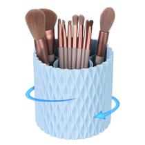 Organizador de porta-pincéis de maquiagem HSSPANFN 360 giratório azul claro