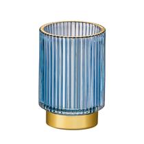 Organizador de porta-pincéis de maquiagem LEICURACE Vintage Glass Blue
