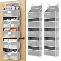 Organizador de portas Hanging Optish 5 Shelf Storage, pacote com 2 unidades, cinza