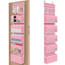 Organizador de portas SpaceHacks 6 camadas rosa 155x36x13cm 18kg
